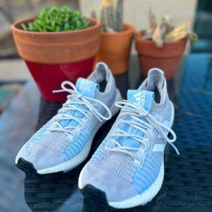 Adidas Pulse Boost HD Knit Sneakers Light Blue